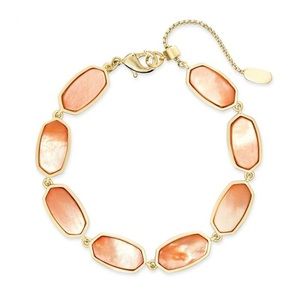 NWT Kendra Scott peach and gold Millie bracelet